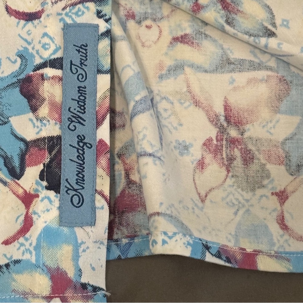 Robert Graham Durkin Mens 2XL Blue Floral Orchid Short Sleeve Button Down Shirt - Picture 4 of 9